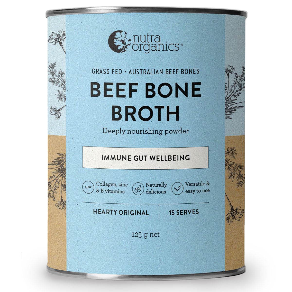Nutra Organics Beef Bone Broth - NZ Muscle