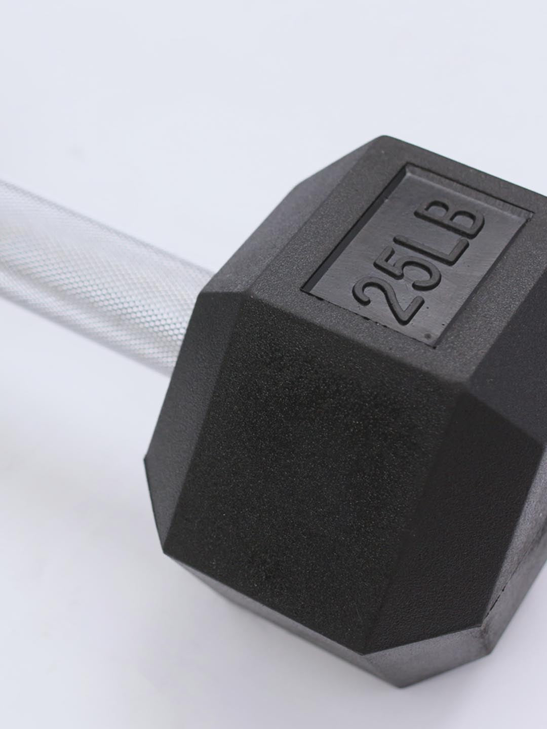 Force USA rubber hex dumbbell handle detail