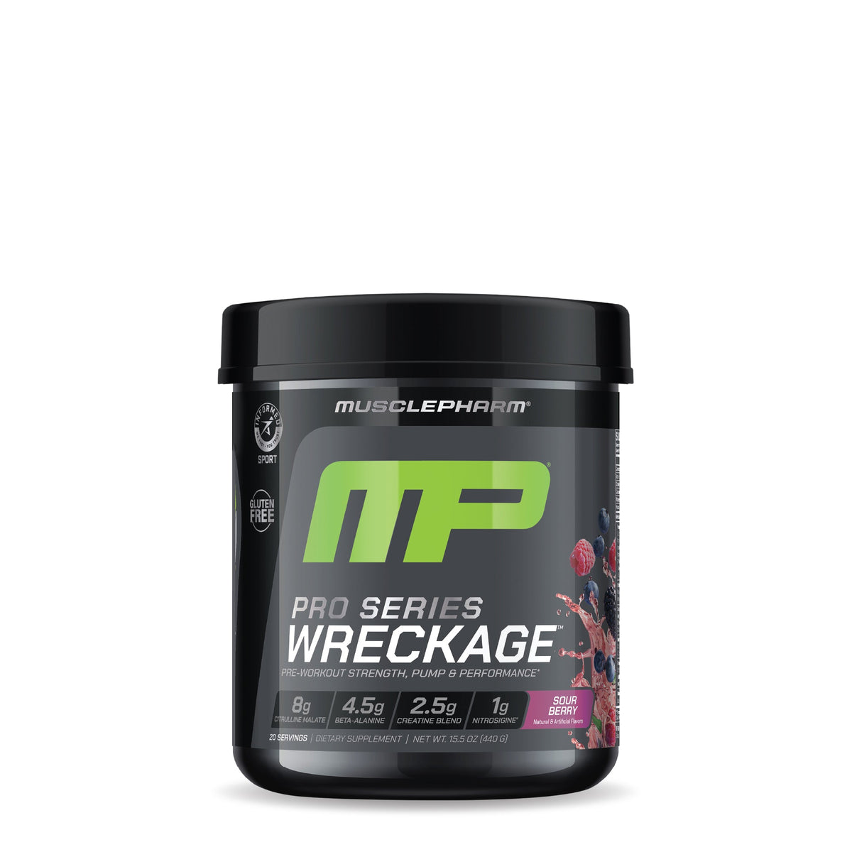 MusclePharm Pro Series Wreckage Sour Berry pre-workout