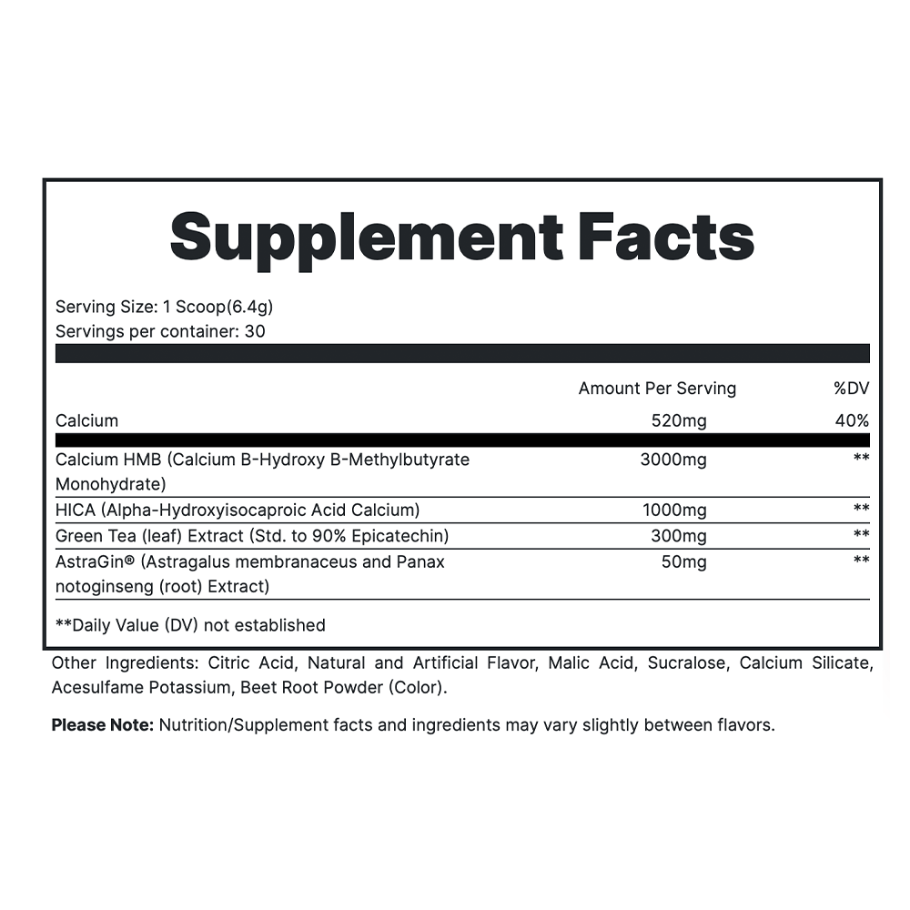 Redcon1 MOAB supplement facts