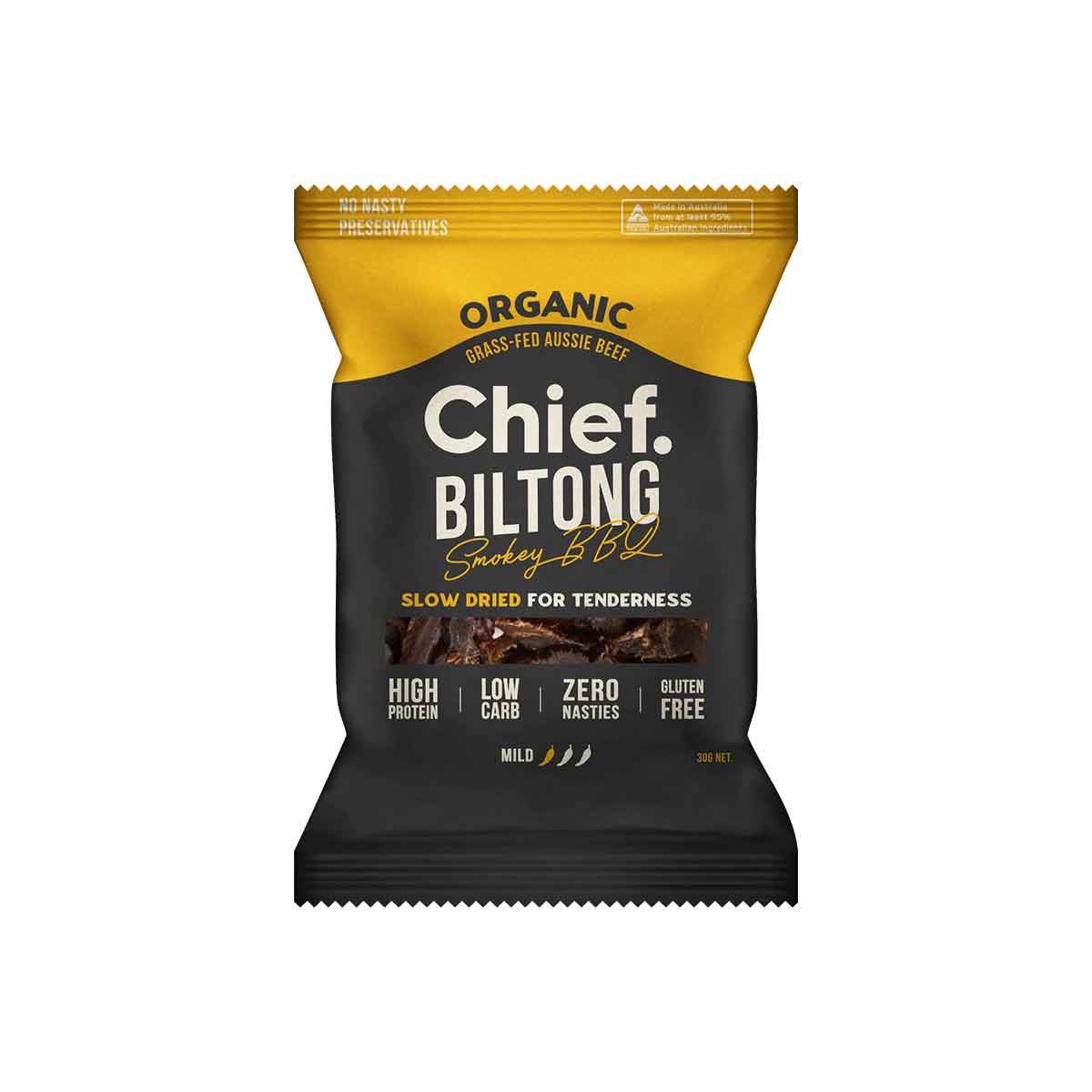 Chief Organic Biltong 30g Bag - NZ Muscle