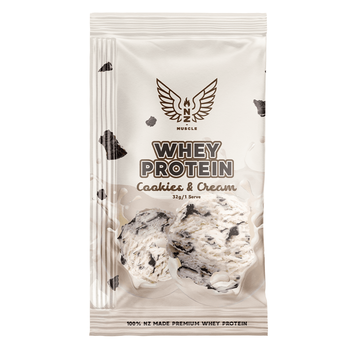 NZ Muscle Whey Protein Sachet - 1 Serve - NZ Muscle