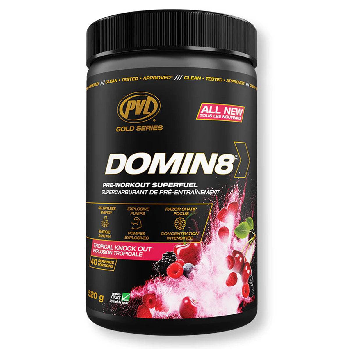 PVL Gold Series Domin8 Preworkout - NZ Muscle