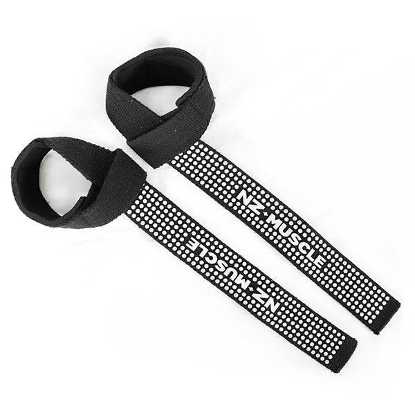 NZ Muscle Cotton Lifting Straps w/ Grip Dots Single Loop - NZ Muscle