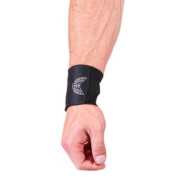 NZ Muscle Wrist Wraps, Black - Elastic/Velcro - NZ Muscle