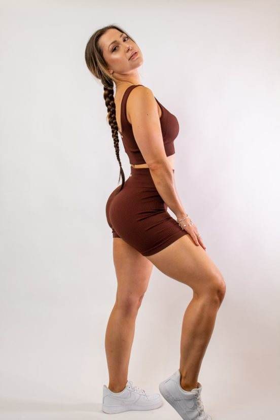 NZM X Katie Ribbed Shorts - NZ Muscle