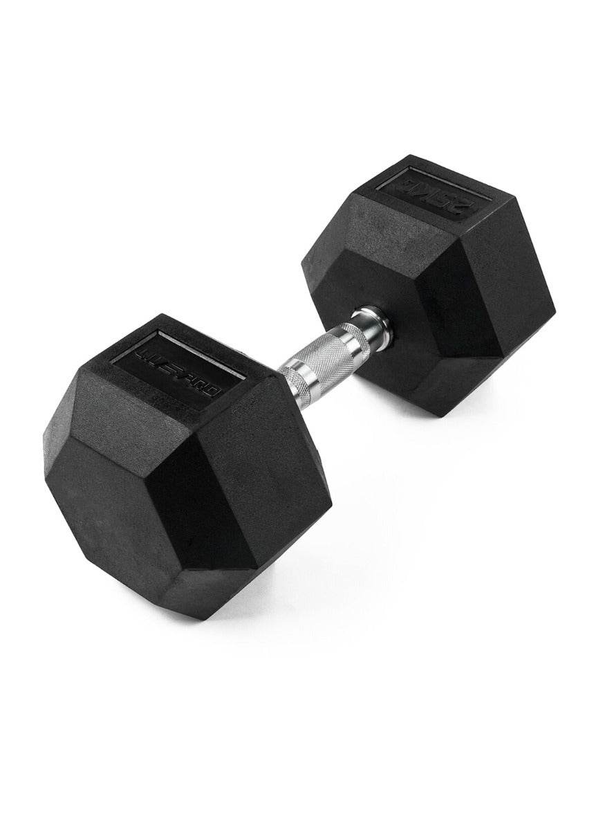 LivePro Premium Rubber Hex Dumbbell - pair