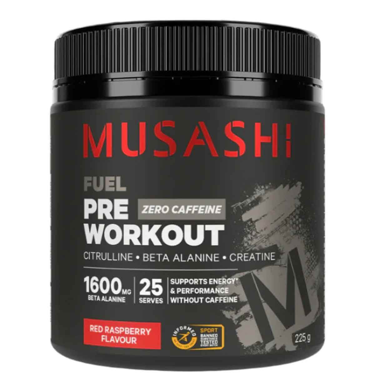 Musashi Pre-workout Zero Caffeine - NZ Muscle