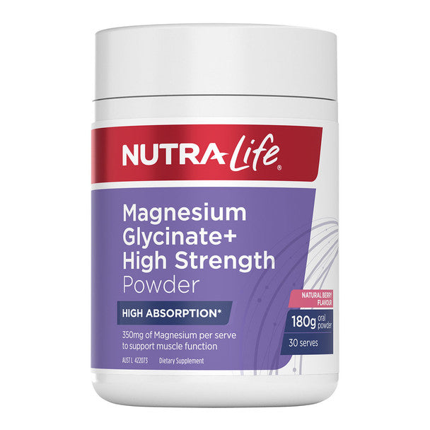 Nutra-Life Magnesium Glycinate + High Strength Powder