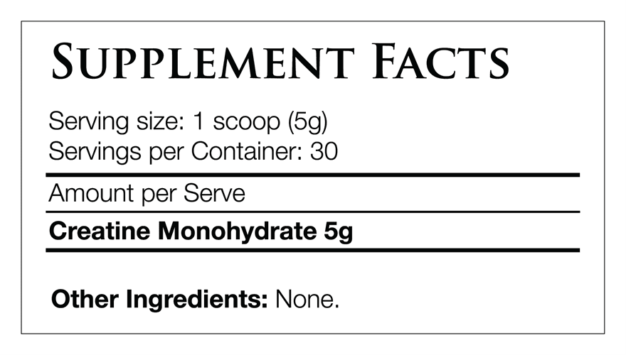 Pack Nutrition Elementals Creatine