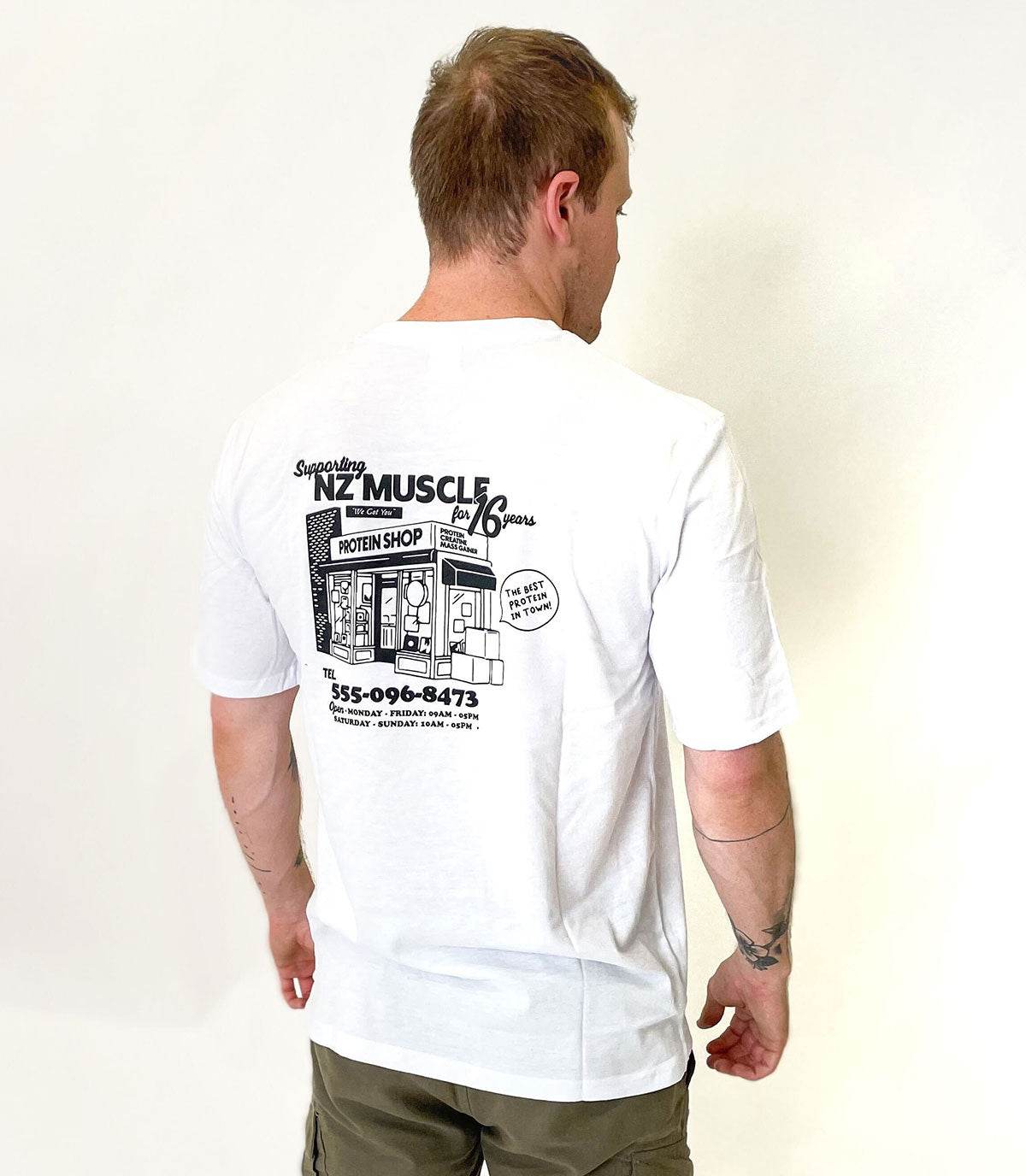 NZ Muscle Protein Shop Tee - NZ Muscle
