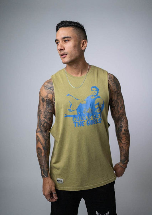 Status Curls Get The Girls Military Tank - NZ Muscle