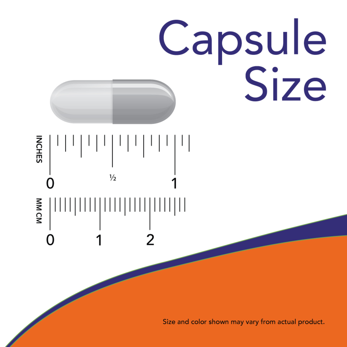Now Foods Glutathione 500mg capsule size