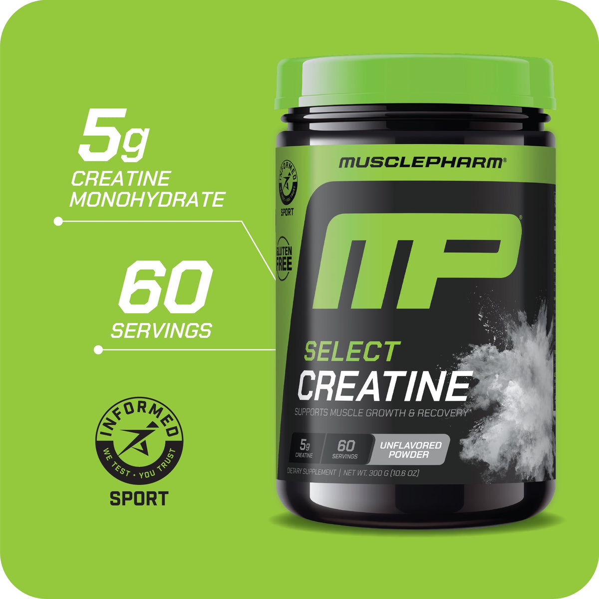 MusclePharm Creatine 5g per serve, 60 servings