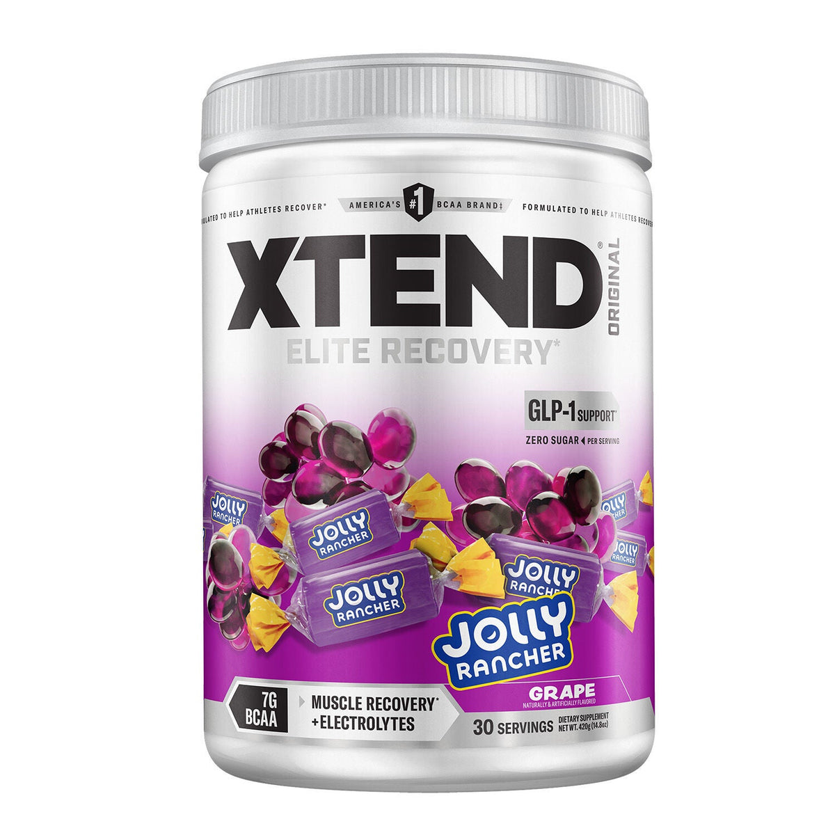 Xtend Elite Recovery Jolly Rancher Grape 30 serve tub