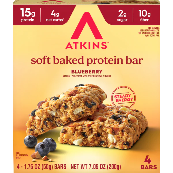Atkins Soft Baked Protein Bar 4pk