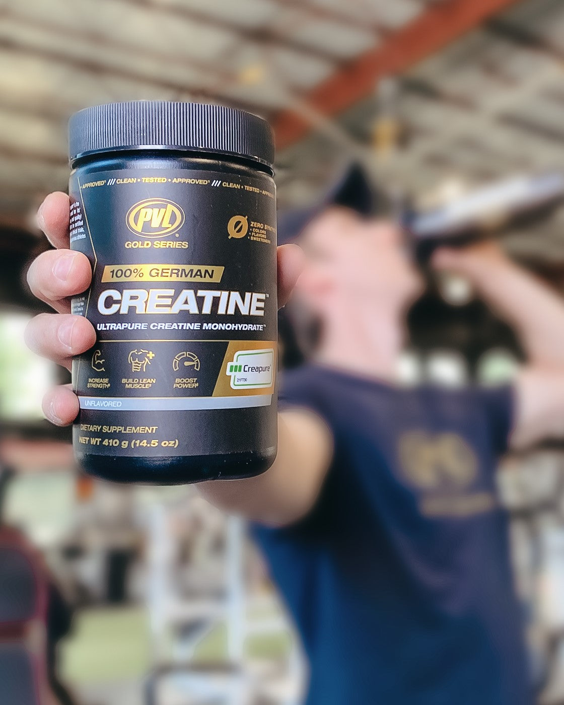 PVL Creapure 100% German Creatine in the gym