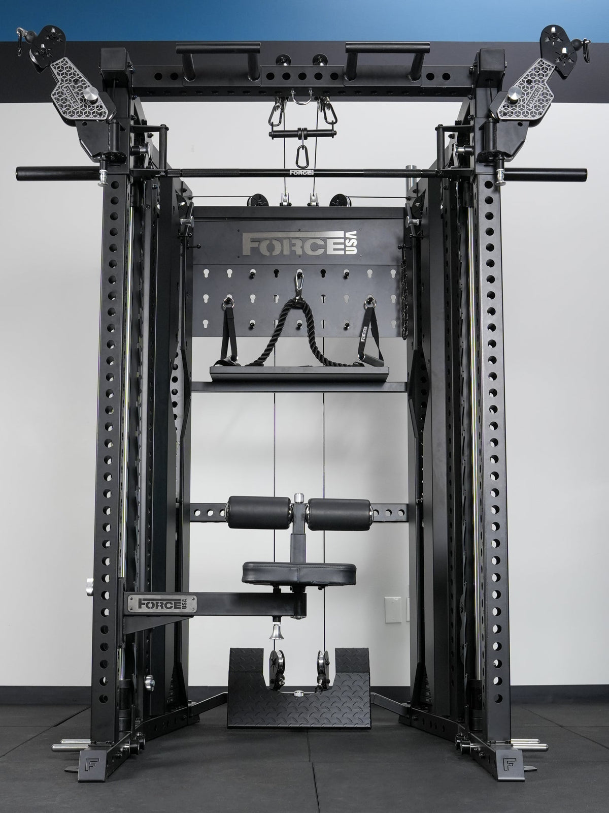 Force USA swivel seat fitted to a rack