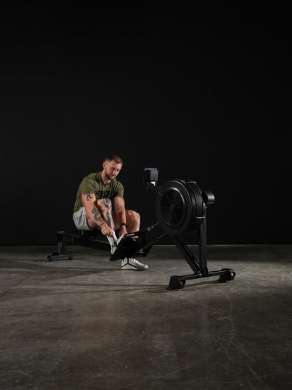 Force USA air rower flywheel and chain drive