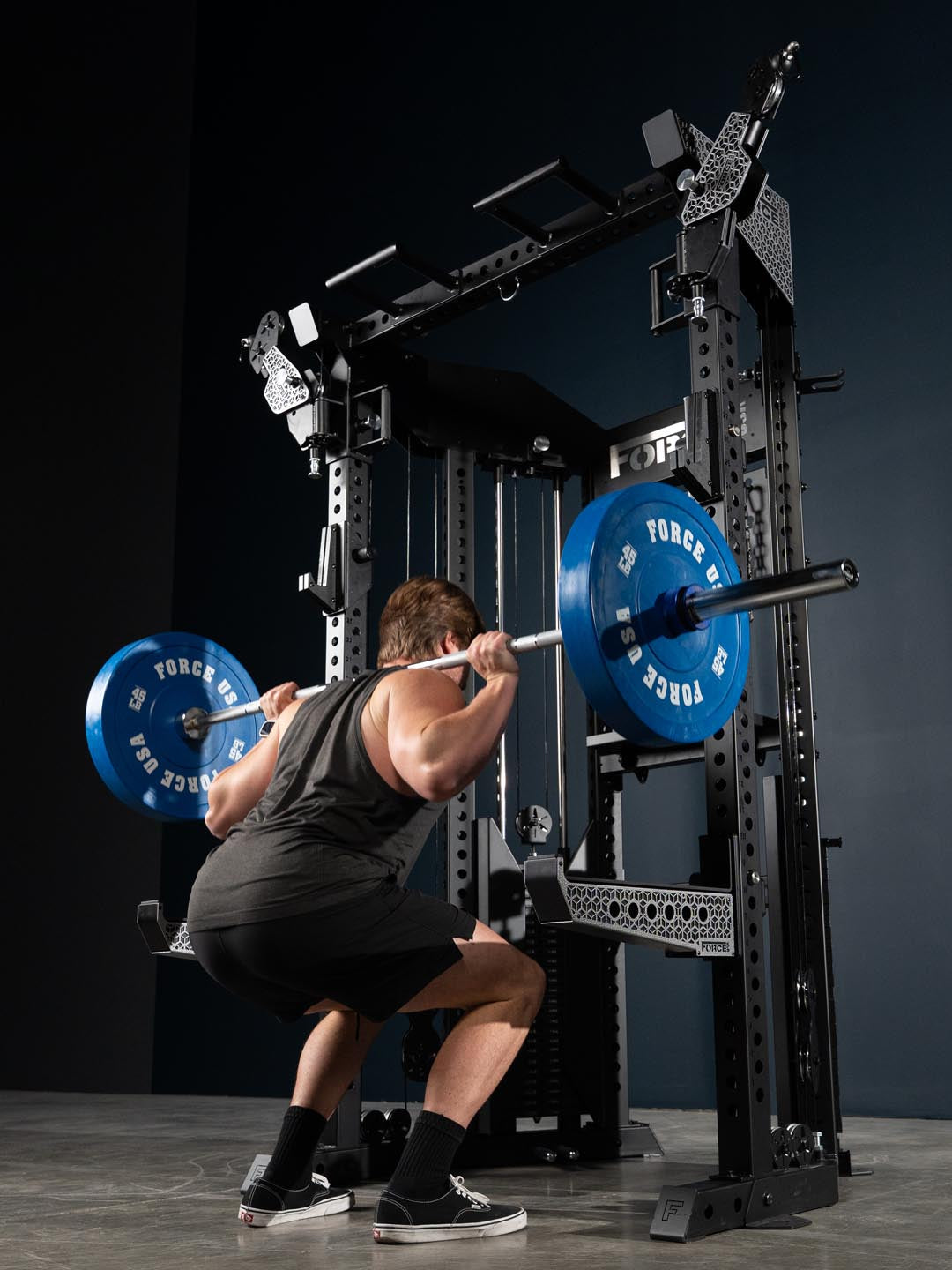 Force USA Functional Trainer Rack in a home gym