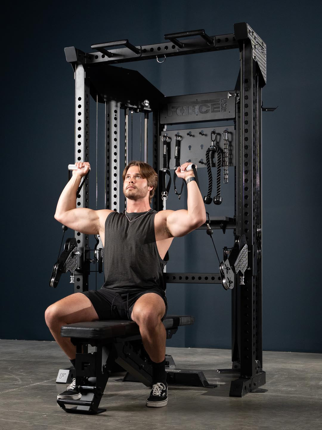 Force USA Functional Trainer Rack cable work