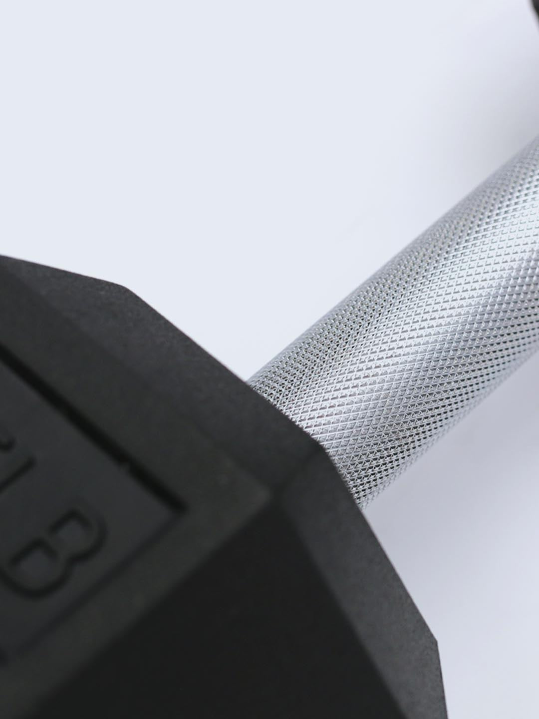 Force USA rubber hex dumbbell end detail