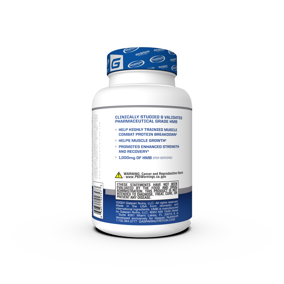 Gaspari Nutrition HMB label