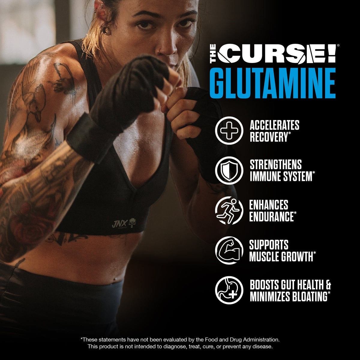 JNX Sports The Curse Glutamine benefits