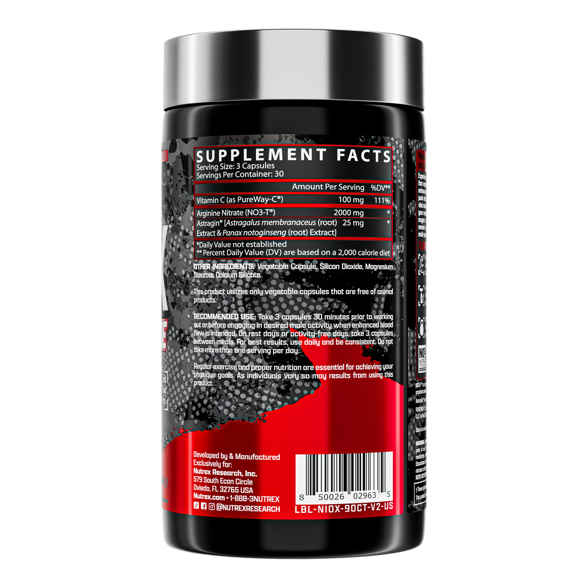 Nutrex NIOX supplement facts
