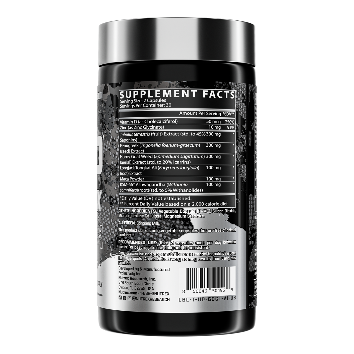 Nutrex T-UP Max supplement facts