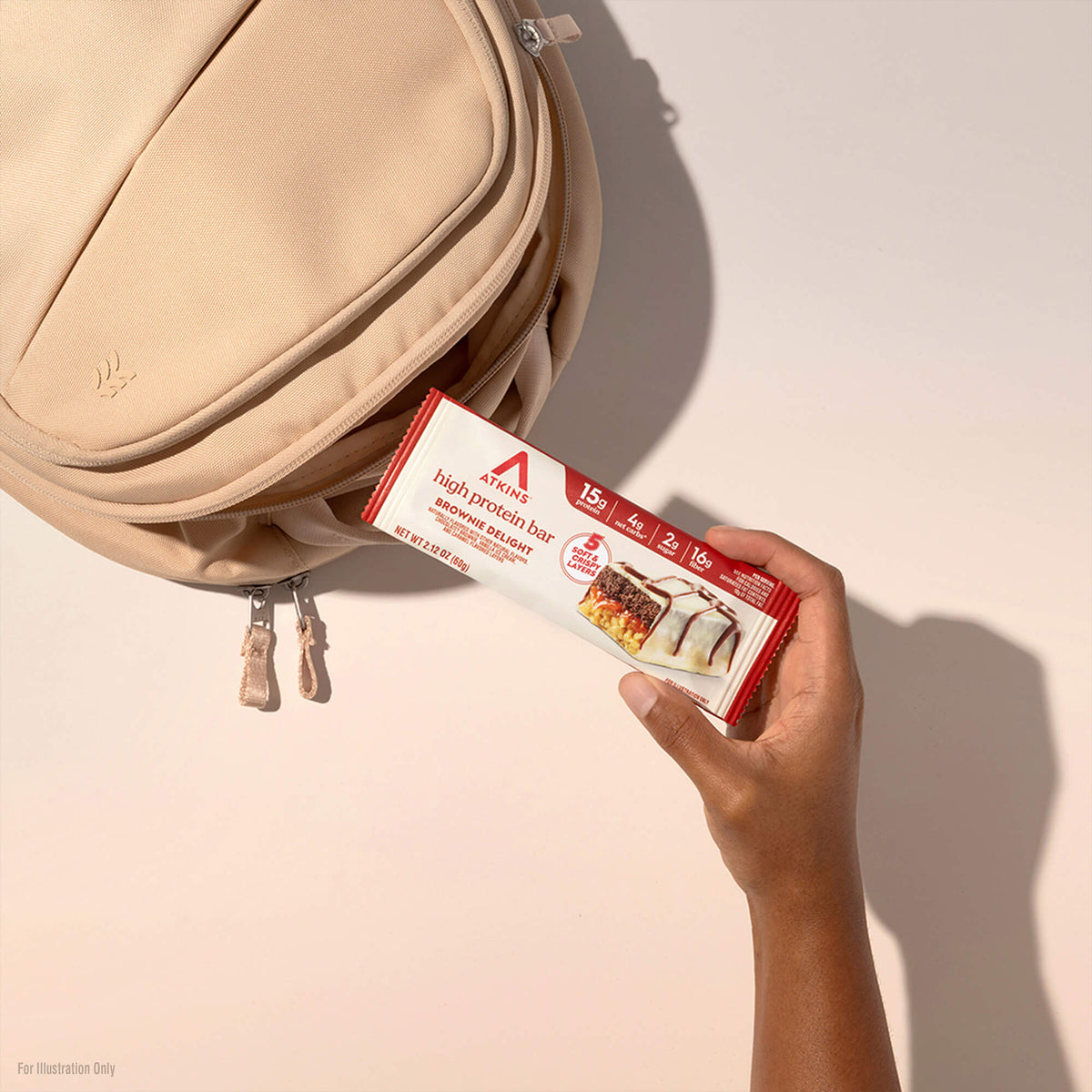 Atkins High Protein Bar on the go
