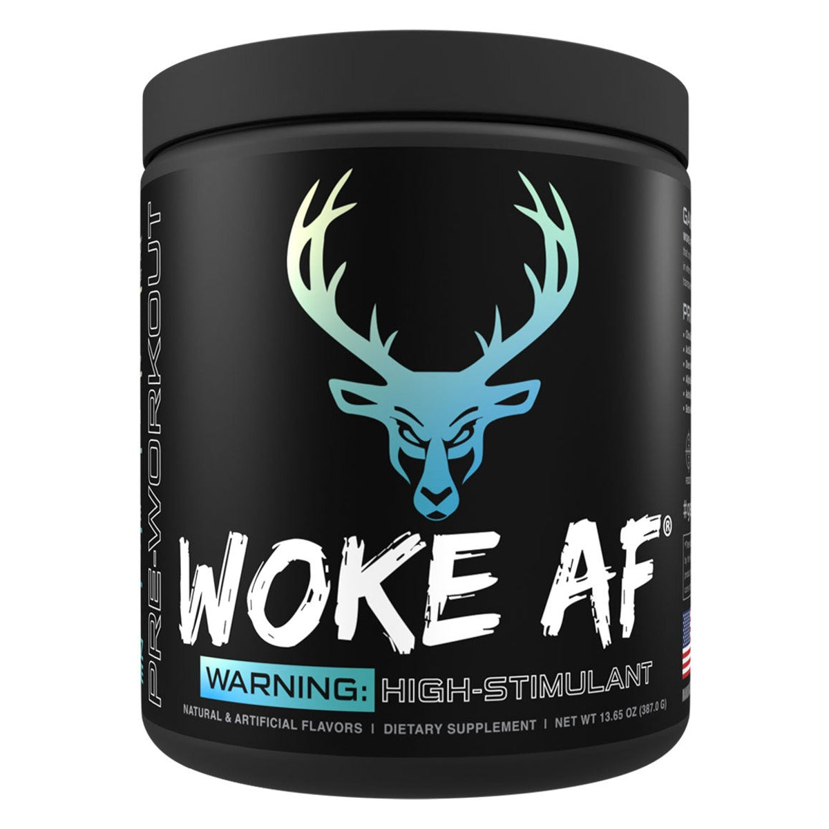 Bucked Up Woke AF Pre-Workout Blue Raz 30 serves