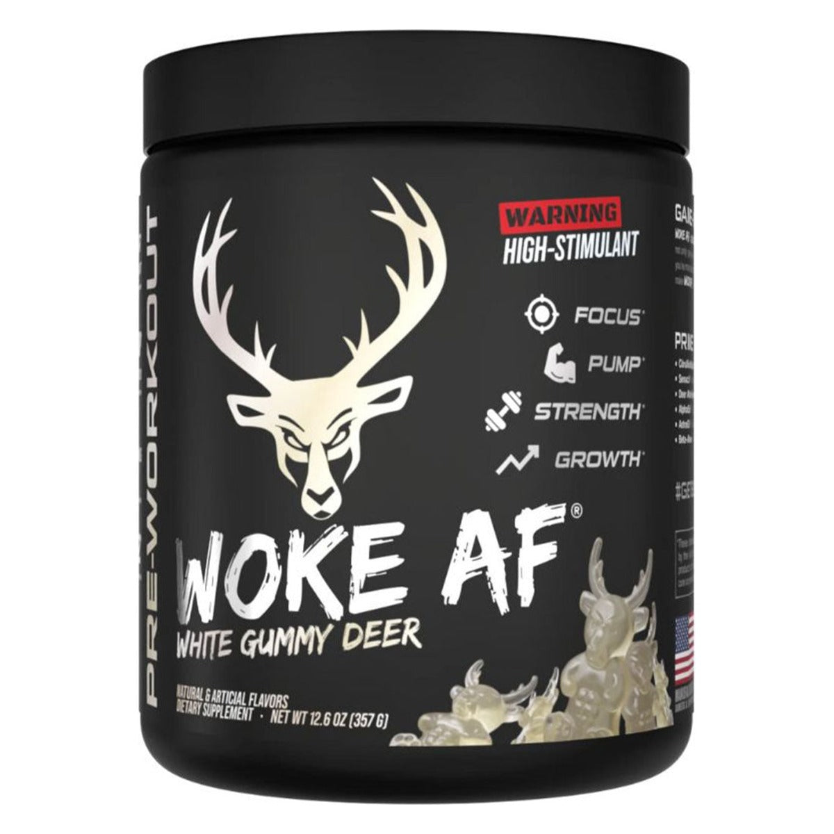 Bucked Up Woke AF Pre-Workout White Gummy Deer 30 serves