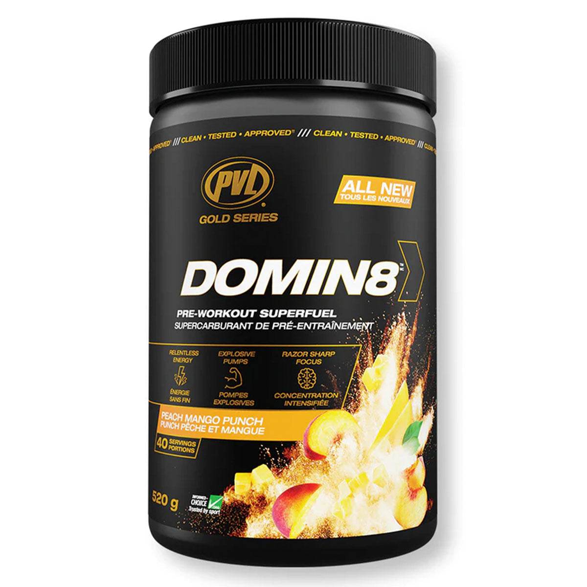 PVL Gold Series Domin8 Preworkout - NZ Muscle