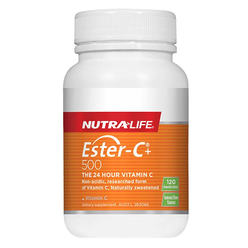 Nutra-Life Ester C 500mg, 120 Chewable Tablets - NZ Muscle
