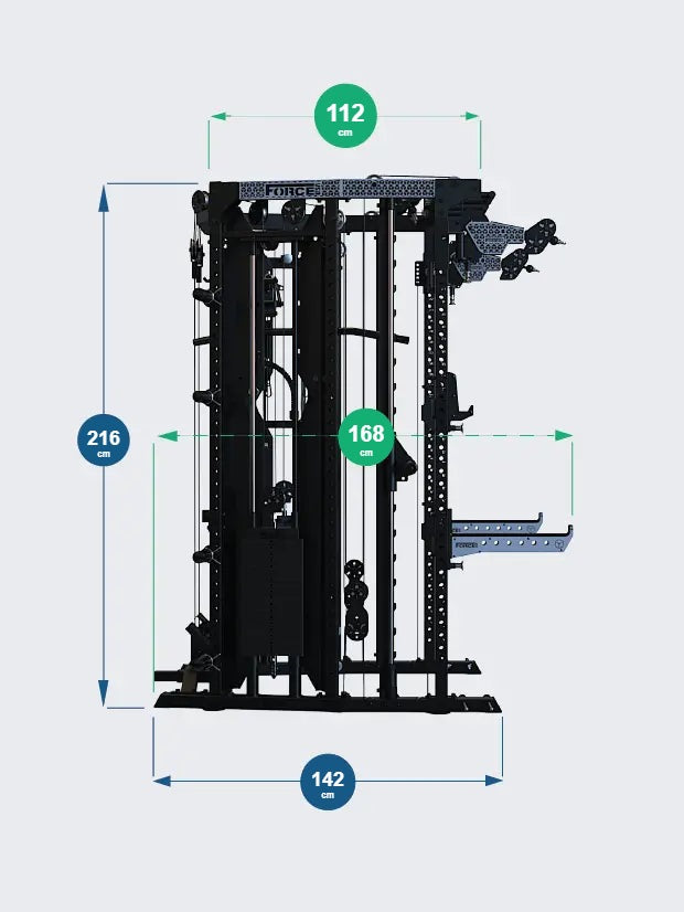 Force USA C10 All-In-One Trainer dimensions
