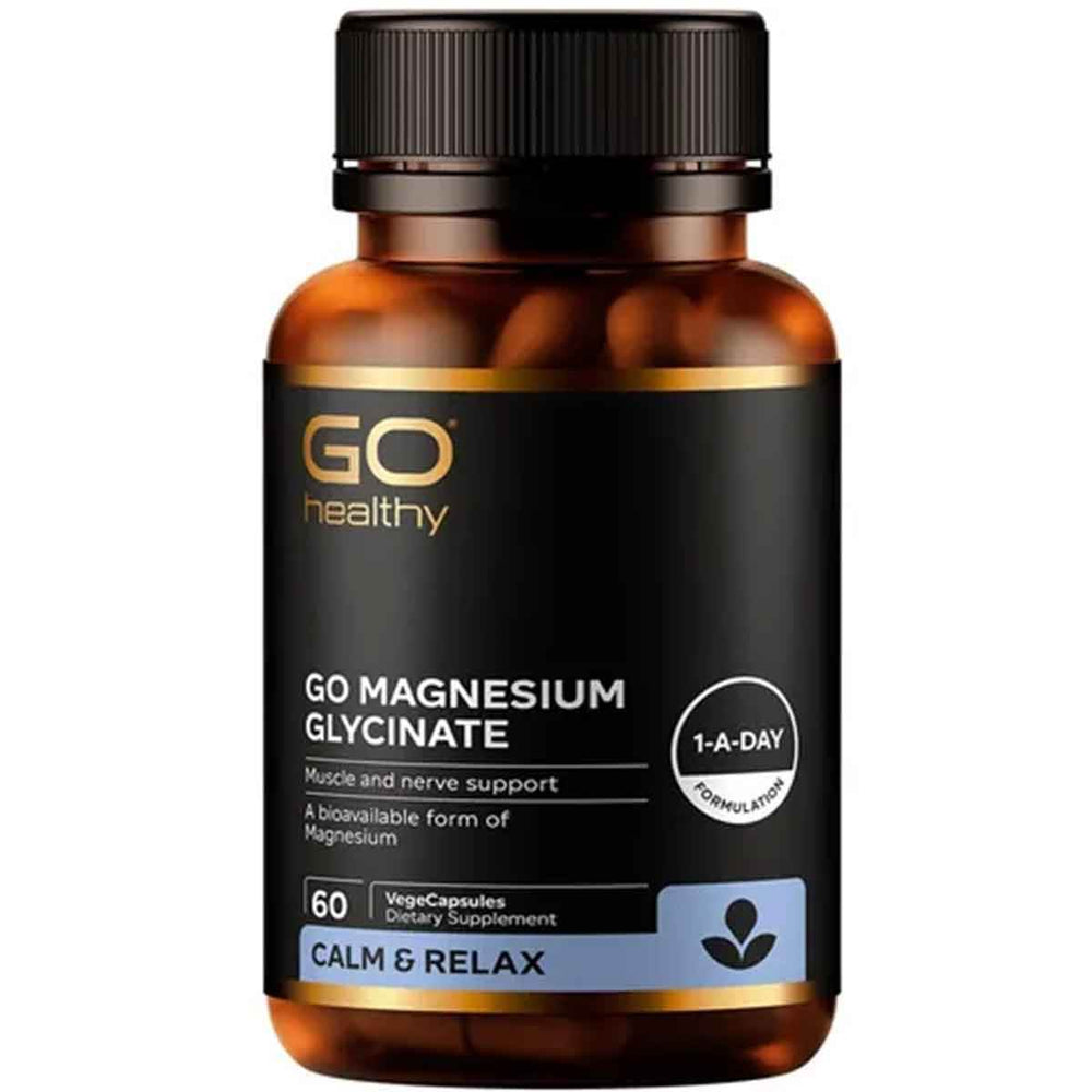 GO Healthy Magnesium Glycinate 60 Capsules - NZ Muscle