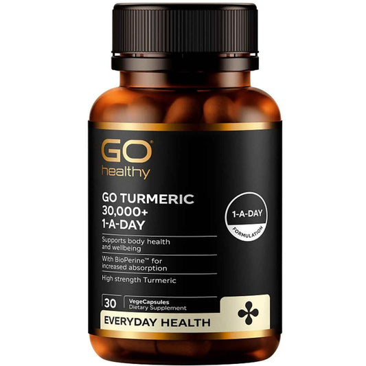 GO Healthy Turmeric 30,000+ 1-A-Day 30 Capsules - NZ Muscle
