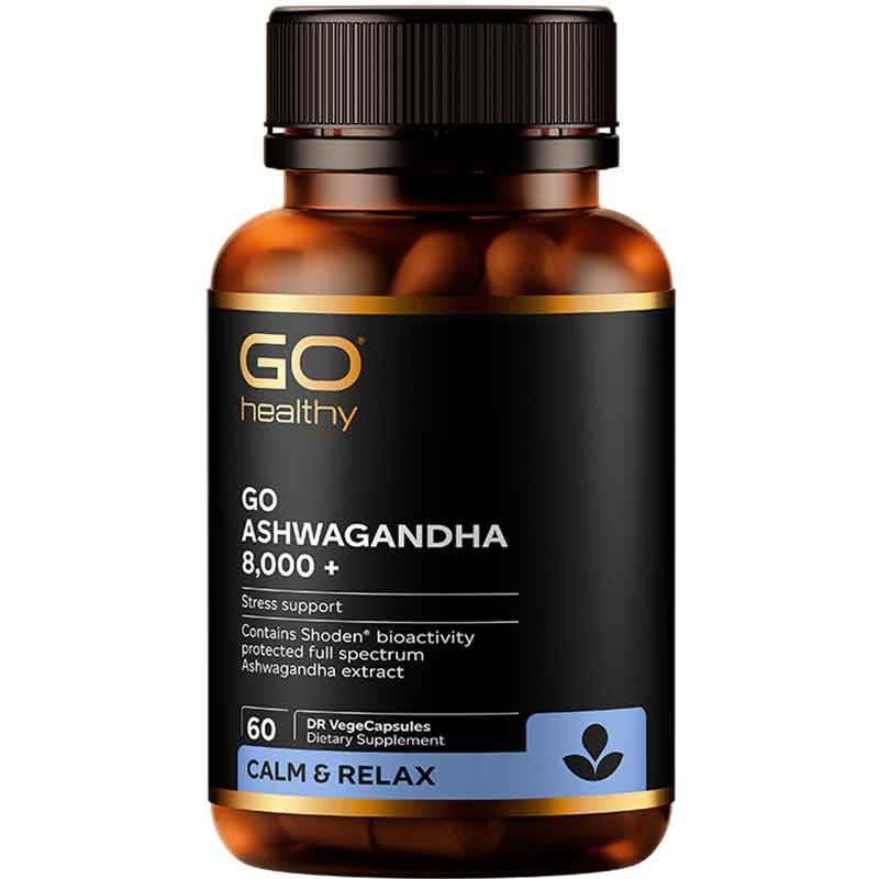 GO Healthy Ashwagandha 8000+ 60 Capsules - NZ Muscle