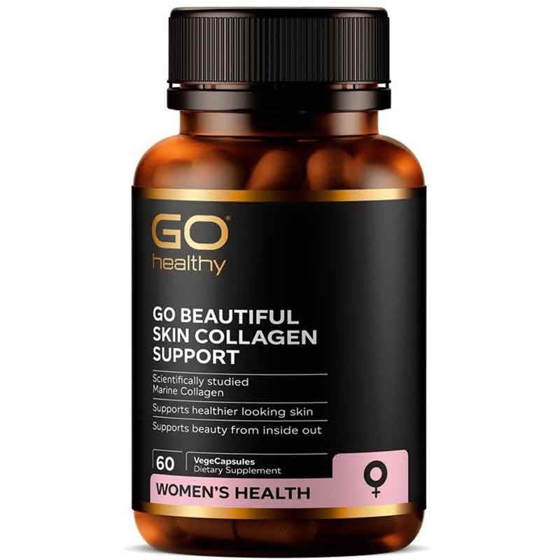 GO Healthy Beautiful Skin Collagen Support 60 Capsules - NZ Muscle