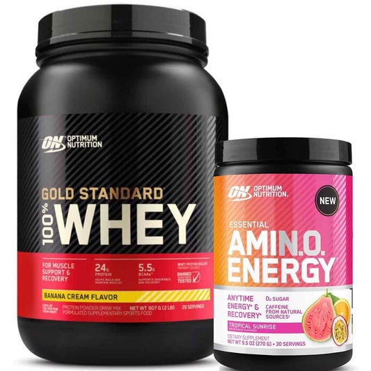 Optimum Nutrition 100% Whey 2LB + Amino Energy Stack - NZ Muscle