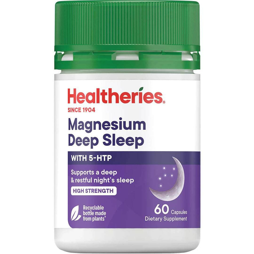 Healtheries Magnesium Deep Sleep & 5HTP 60 Capsules - NZ Muscle