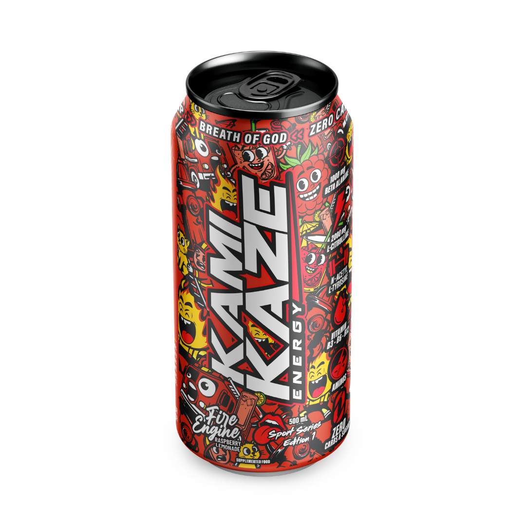 Kamikaze Energy Drink 500ml can - Fire Engine