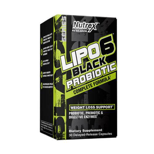 Nutrex Lipo6 Black Probiotic 30 Capsules - NZ Muscle