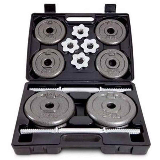 Liveup Sports Adjustable Cast Iron Dumbbell Set - 15kg - NZ Muscle