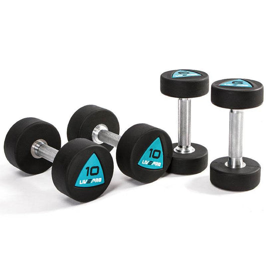 LivePro Urethane Round Dumbbell - pair - NZ Muscle