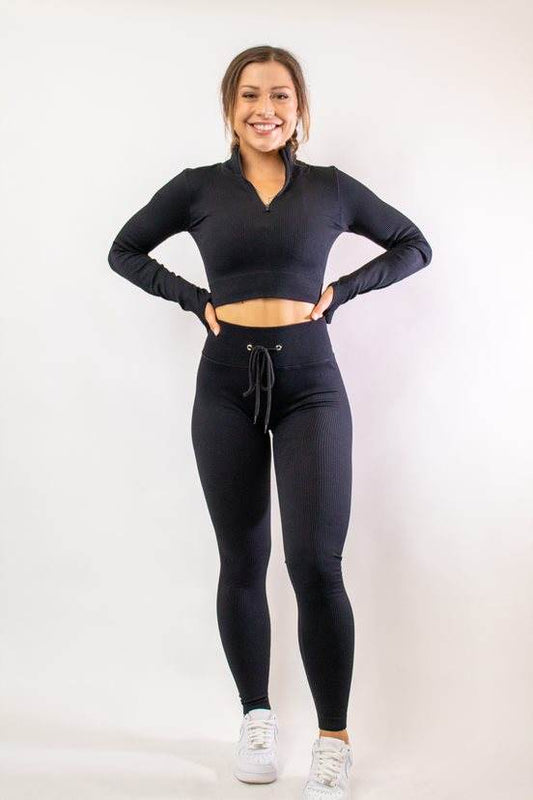 NZ Muscle Active Ribbed Long Sleeve Top - NZ Muscle