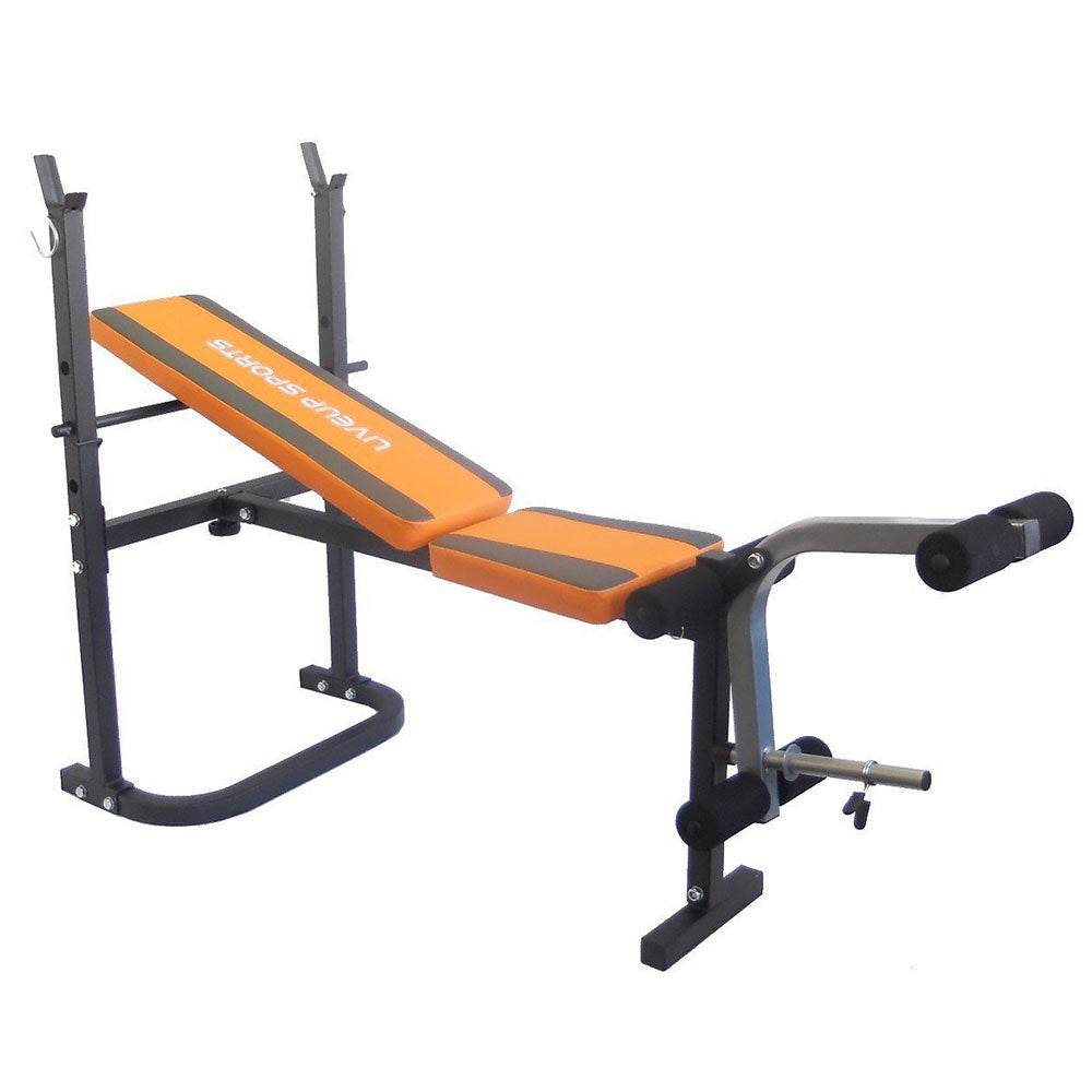 LiveUp Sports Adjustable Weight Bench With Leg Extension - NZ Muscle