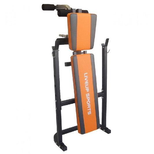 LiveUp Sports Adjustable Weight Bench With Leg Extension - NZ Muscle