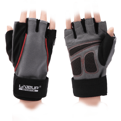 LiveUp Sports Workout Gloves with 12inch Wrist Wrap